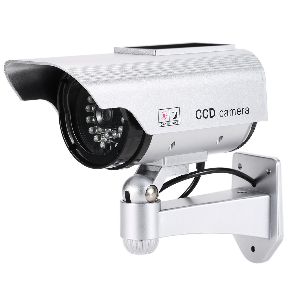 Simulation Bullet Camera Solar Powered Fake Dummy Rainproof