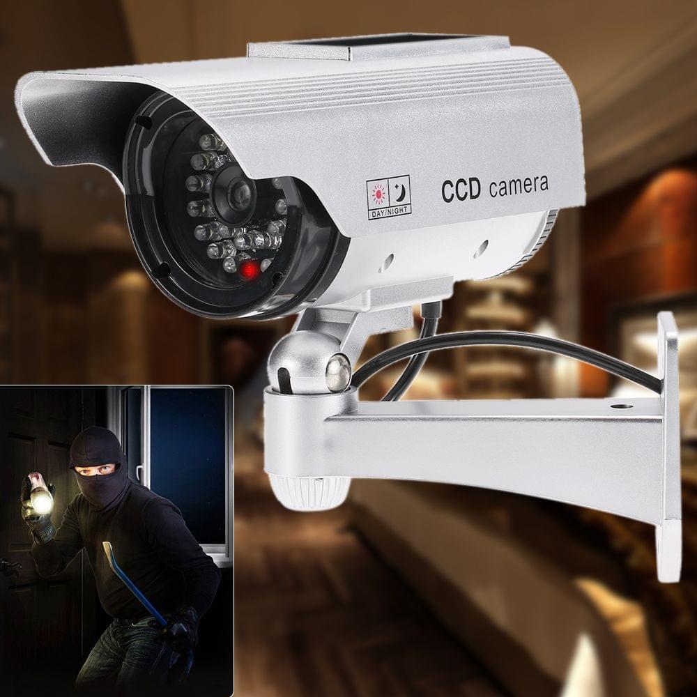 Simulation Bullet Camera Solar Powered Fake Dummy Rainproof