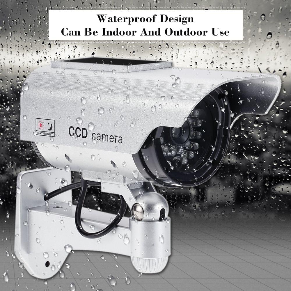 Simulation Bullet Camera Solar Powered Fake Dummy Rainproof