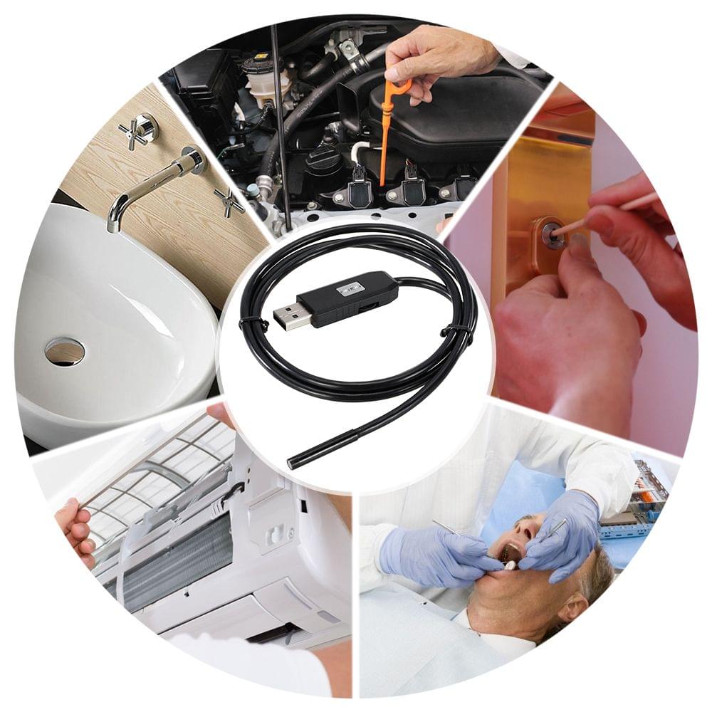 OWSOO 6 LED 5.5MM Lens Endoscope IP67 Waterproof Inspection - 1m