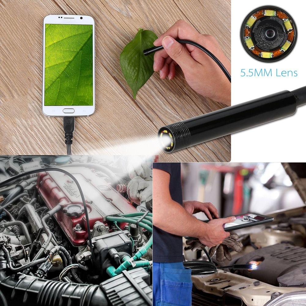 OWSOO 6 LED 5.5MM Lens Endoscope IP67 Waterproof Inspection - 1m