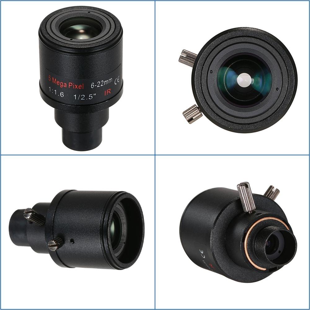 5.0 Megapixel Varifocal 6-22mm CCTV Camera Lens Manual Focus