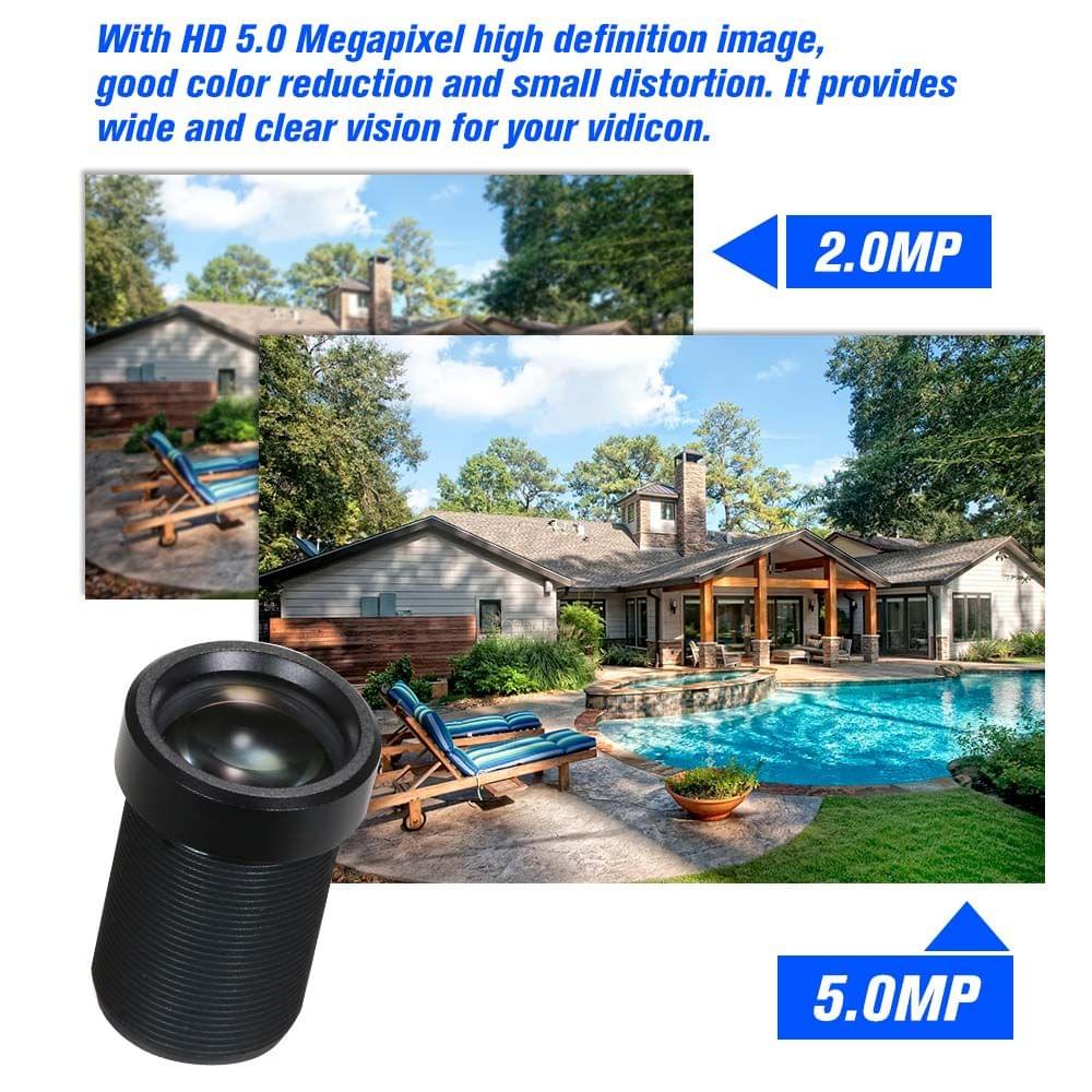 HD 5.0 Megapixel Action Camera Lens 25mm IR Lens M12 Mount