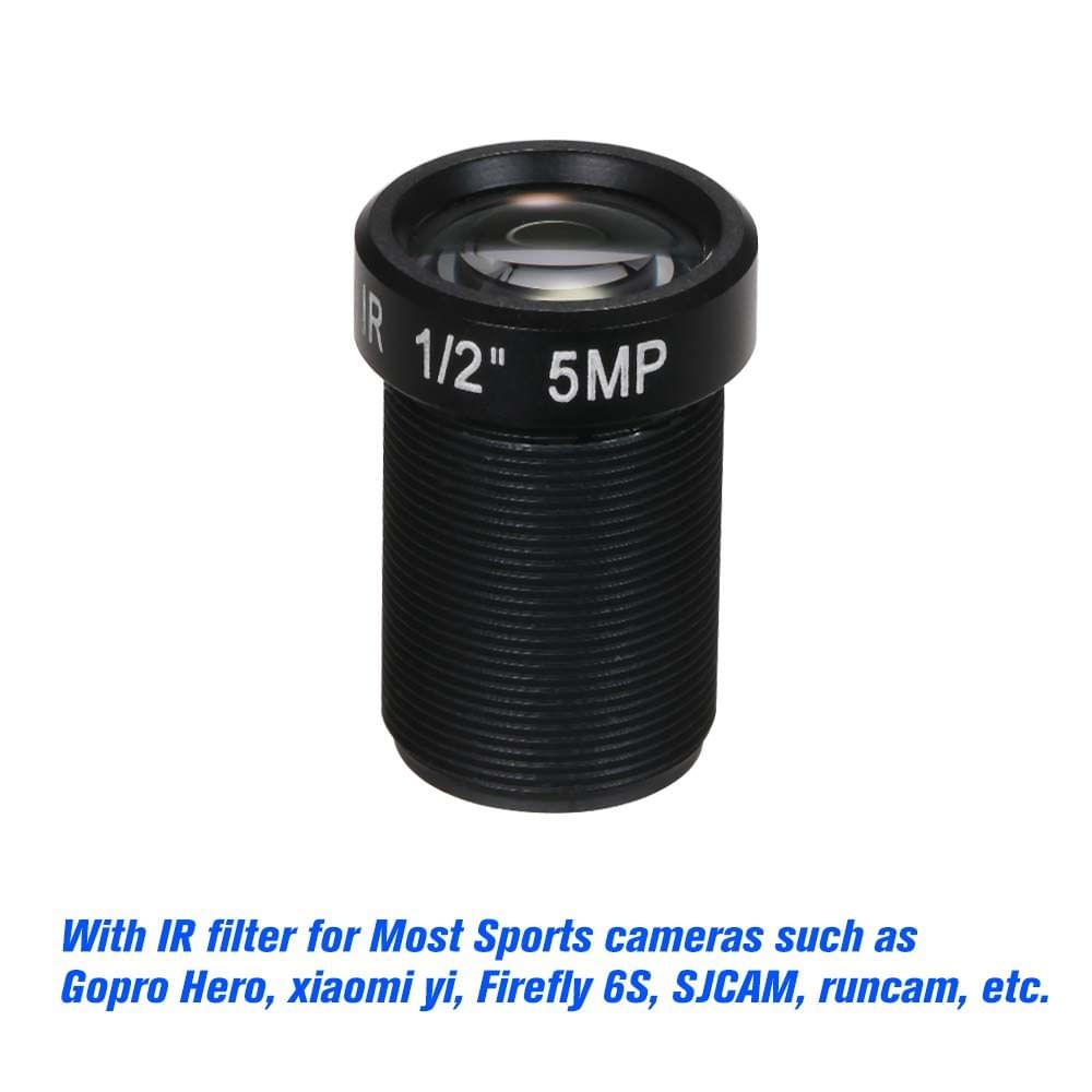 HD 5.0 Megapixel Action Camera Lens 25mm IR Lens M12 Mount