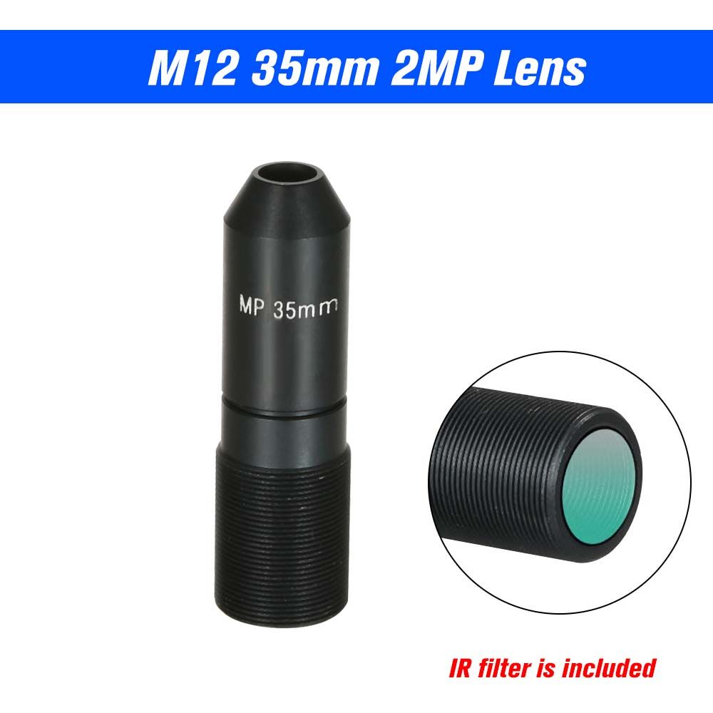 HD 2.0 Megapixel 35mm Pinhole Lens with IR Filter for Action