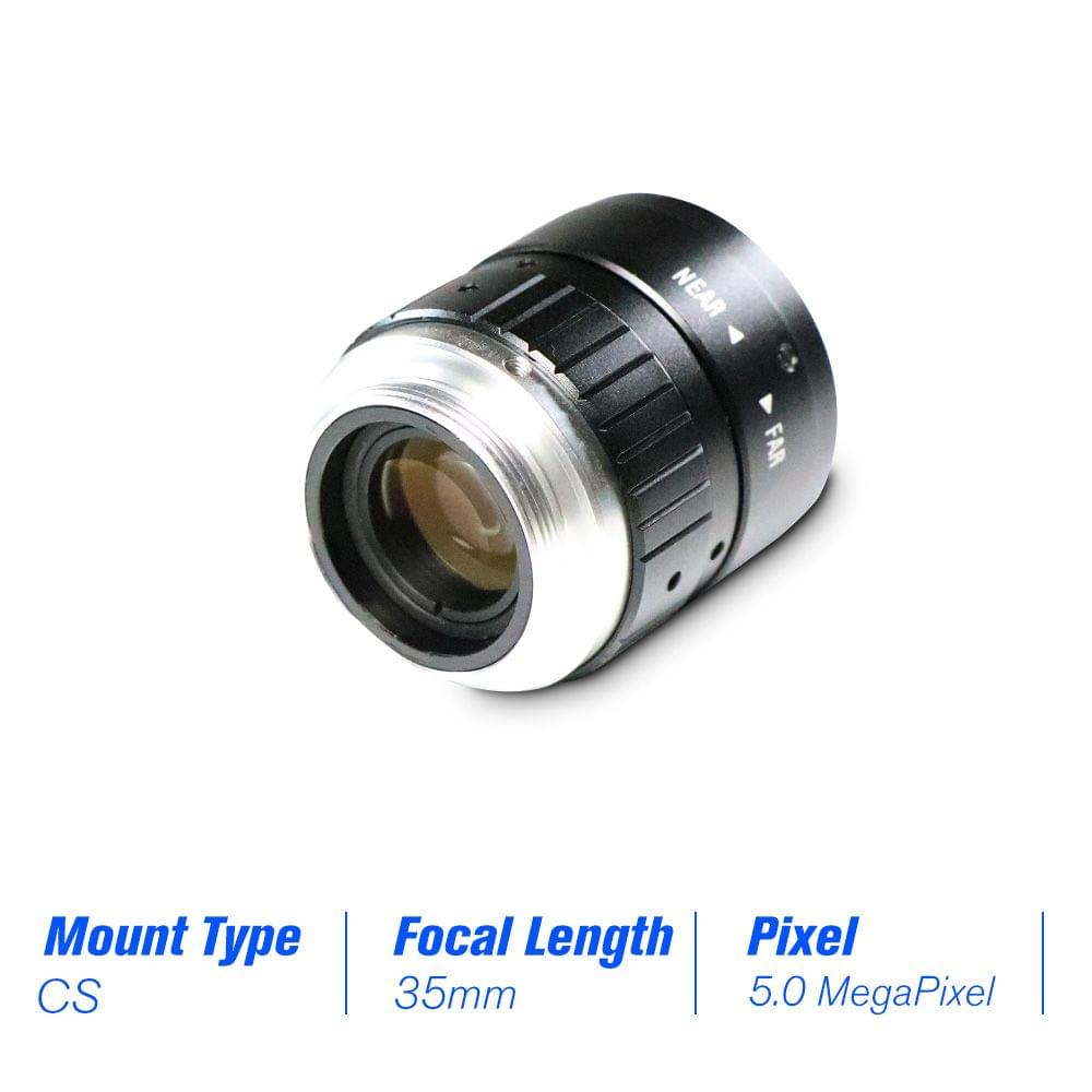 35mm Lens F1.8 CS Mount 5.0 MegaPixel 17.5 Degree Lens
