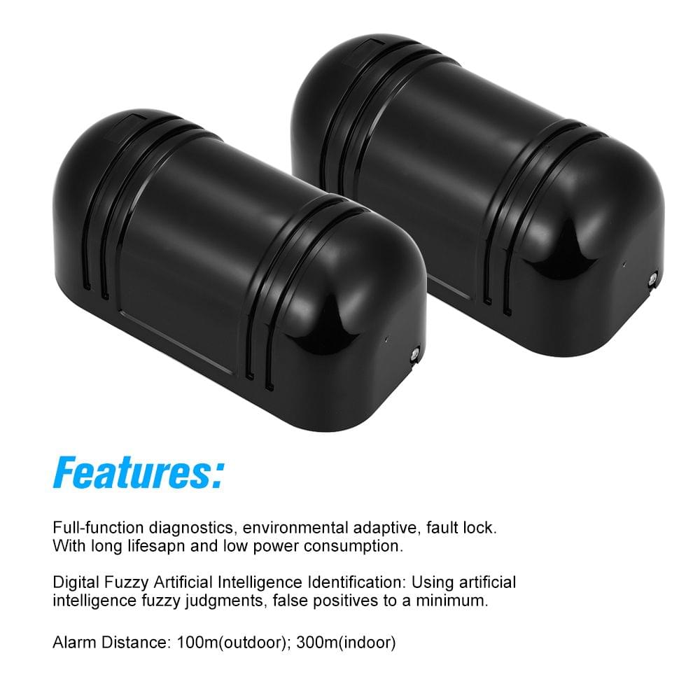 Wired Dual Beam Photoelectric Infrared Sensor Barrier