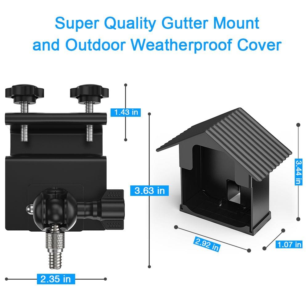 Gutter Mount Bracket Protective Adjustable Mount with - 1PCS