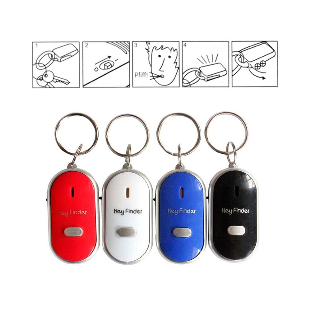 Mini LED Light Anti-lost Whistle Key Finder Flashing Beeping