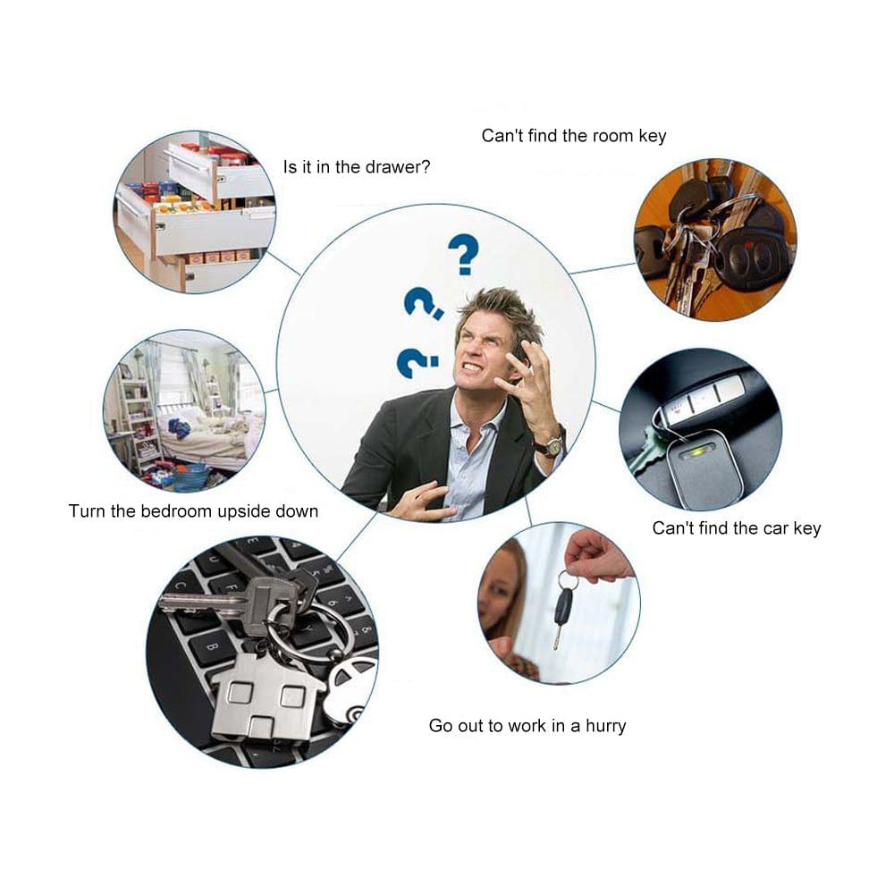 Mini LED Light Anti-lost Whistle Key Finder Flashing Beeping