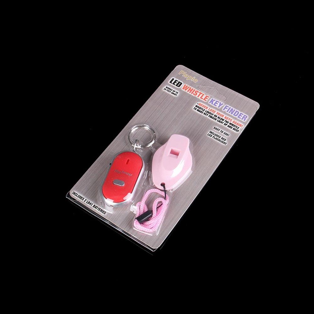 Mini LED Light Anti-lost Whistle Key Finder Flashing Beeping (Random Color)