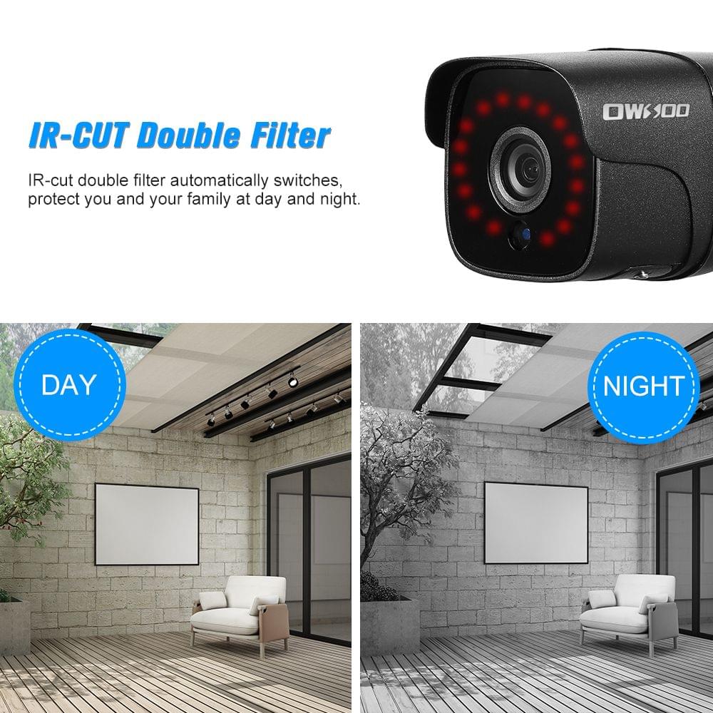 OWSOO CA-830-R WIFI Wireless Security Camera Full HD 1080P - UK Plug