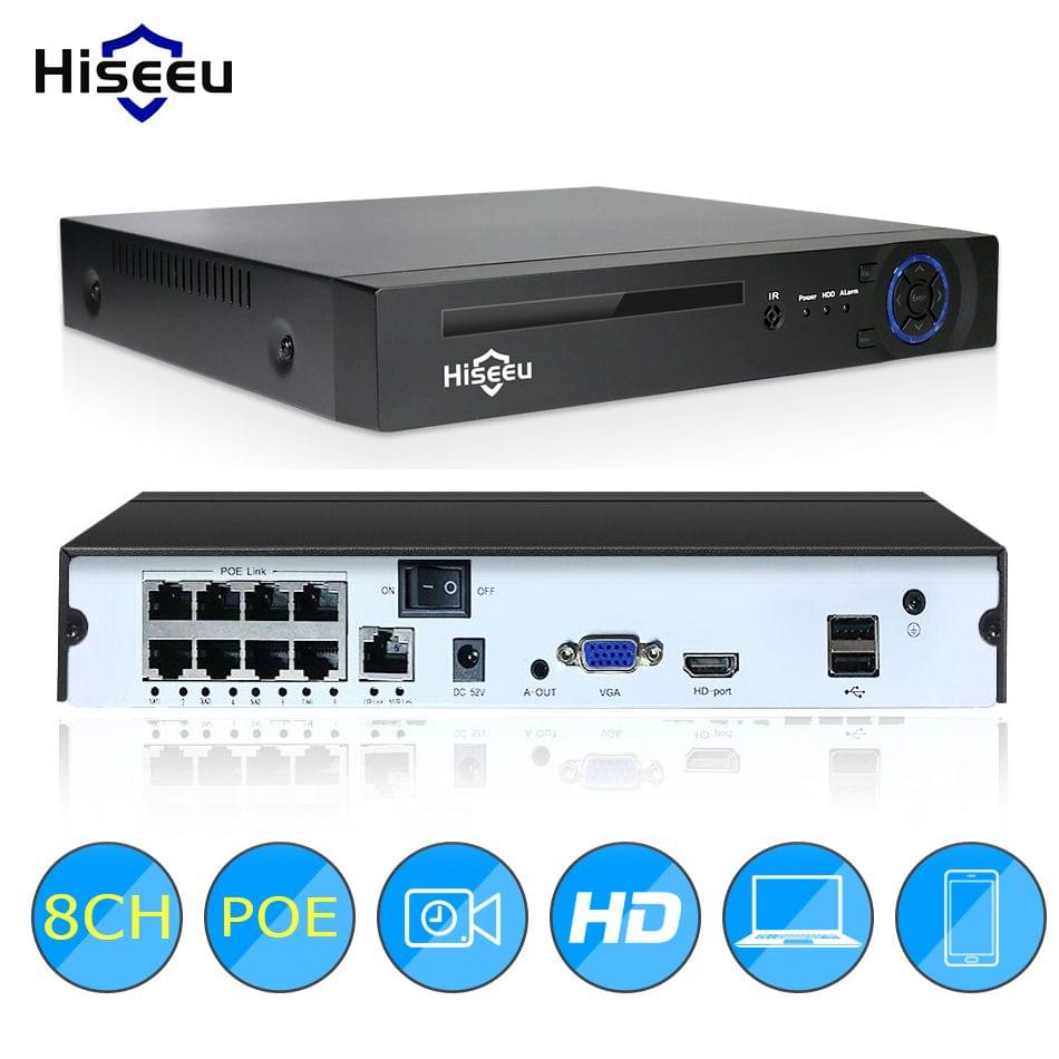 8CH NVR PoE Network Video Recorder Supported 4CH 5MP,8CH - EU Plug