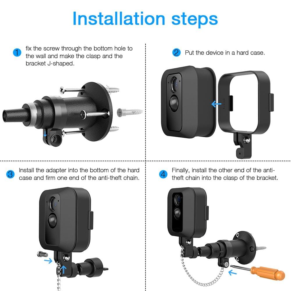 2pcs DF1012 Aobelieve Outdoor Security Wall Mount with Chain - 2pcs
