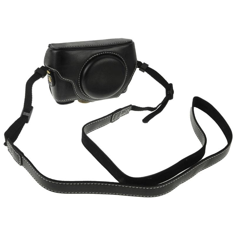Retro Style PU Leather Camera Case Bag with Strap for Sony RX100 M3 / M4 / M5 (Black)