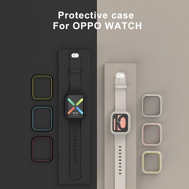 For OPPO Watch 41mm Smart Watch TPU Protective Case, Color:Black+Blue