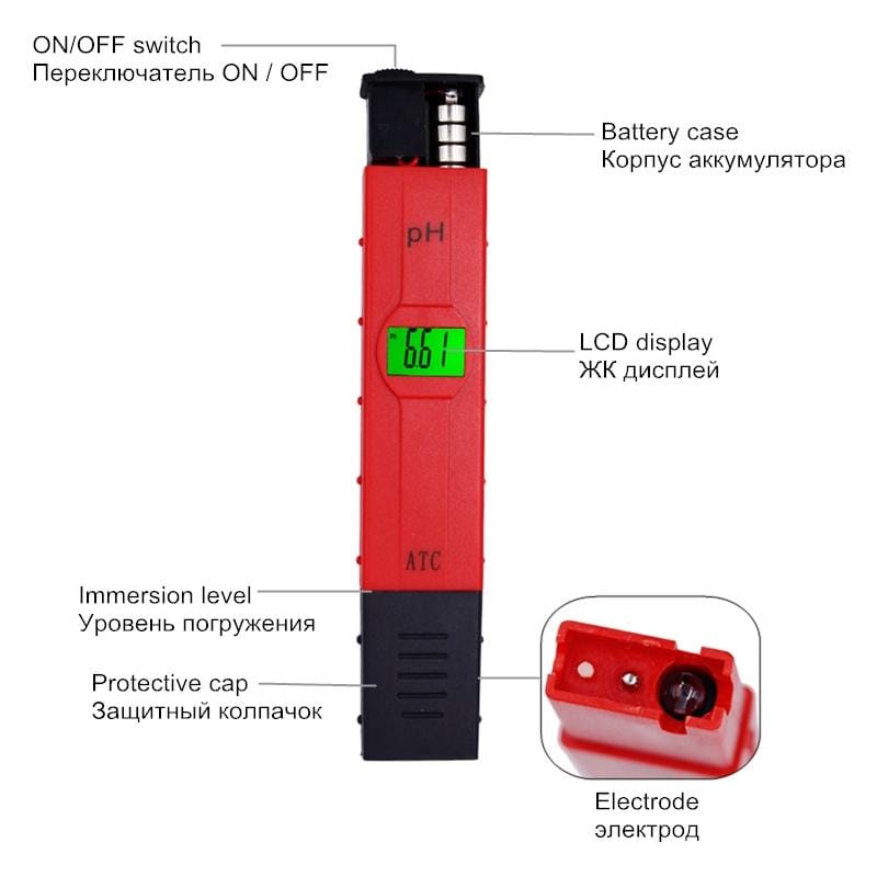 Portable PH Tester Meter For Soil Aquaculture PH Value Monitor Pen Detector Soil Aquarium High-precision PH Meters