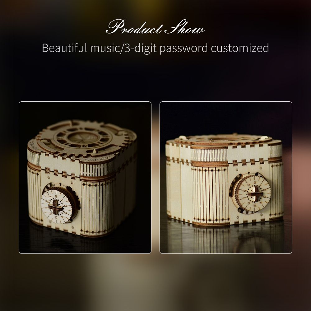 DIY Music Box 3D Puzzle-Model Wooden Music Box Educational