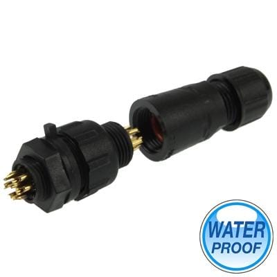 IP68 Shielded 7 Pin M14 Waterproof Connector, Cable Diameter: 2.5-7.5mm