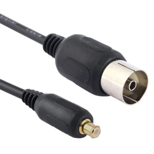 DVB-T TV Turner to RF TV Antenna Coaxial Cable Adapter (Black)