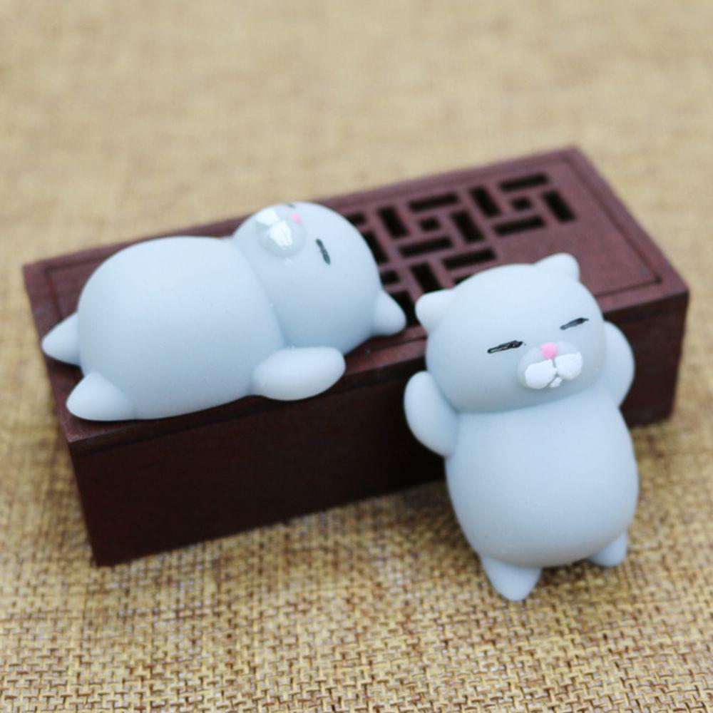 Grey Cat Colorful Adorable Cute Animal Hand Wrist Squeezing - 13