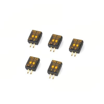 5 pcs M0083 2 Pin Dip Switches (Black)