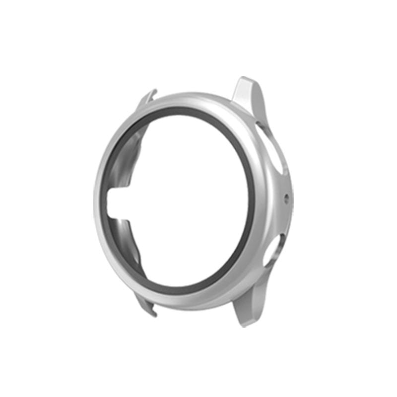 For Samsung Galaxy Watch Active 2 44mm PC Protective Case with Tempered Glass Film (Silver)