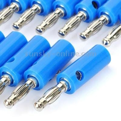 Loudspeaker Cable Banana Plugs Connectors (Blue)