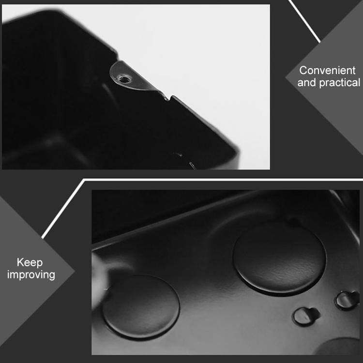 86mm Floor Plug Bottom Box Waterproof Five-hole Thickened Floor Pop-up Household Cassette Cable Box with Floor (Black)