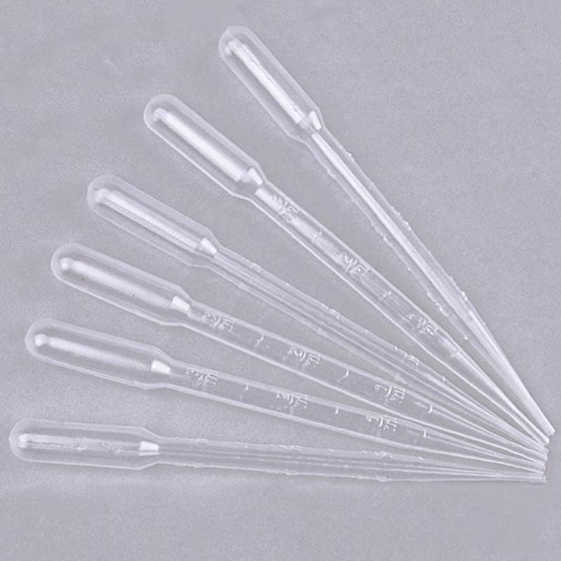 100 PCS Practical 3ml Plastic Dropper Disposable Scale Pasteurized Straw (2ml)