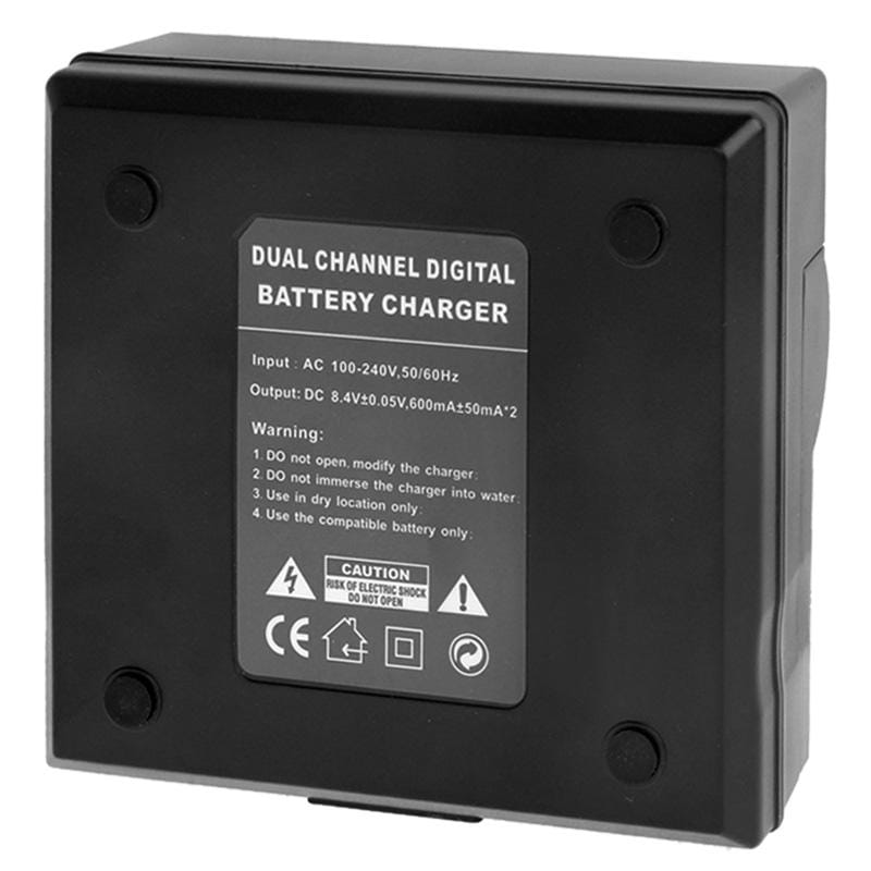 Dual Channel Digital Battery Charger for Nikon ENEL 15 (Black)