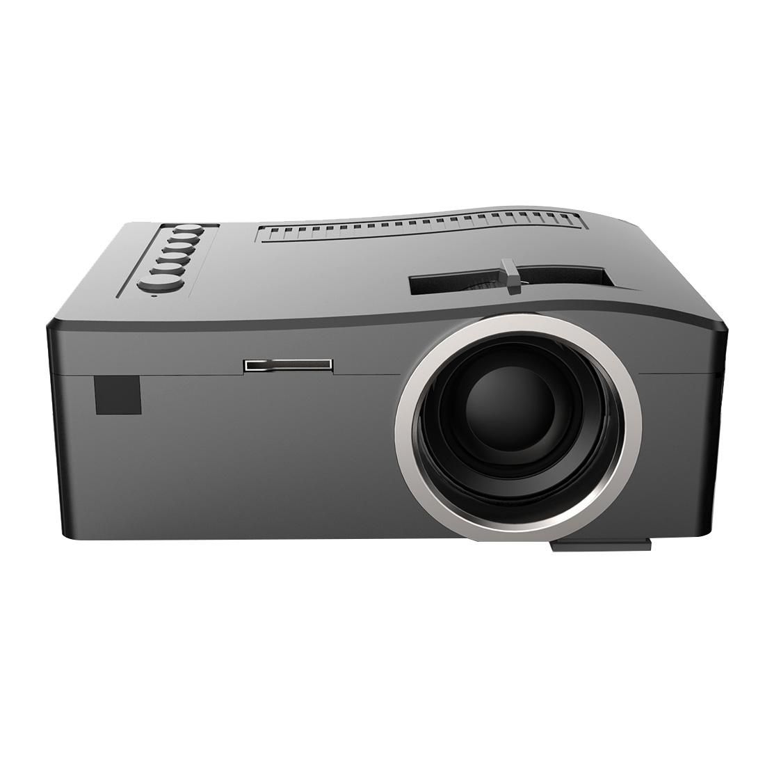 UC18 150 Lumens HD 320 x 180 Digital LED Projector with Remote Control, Support USB / SD / VGA / HDMI (Black)
