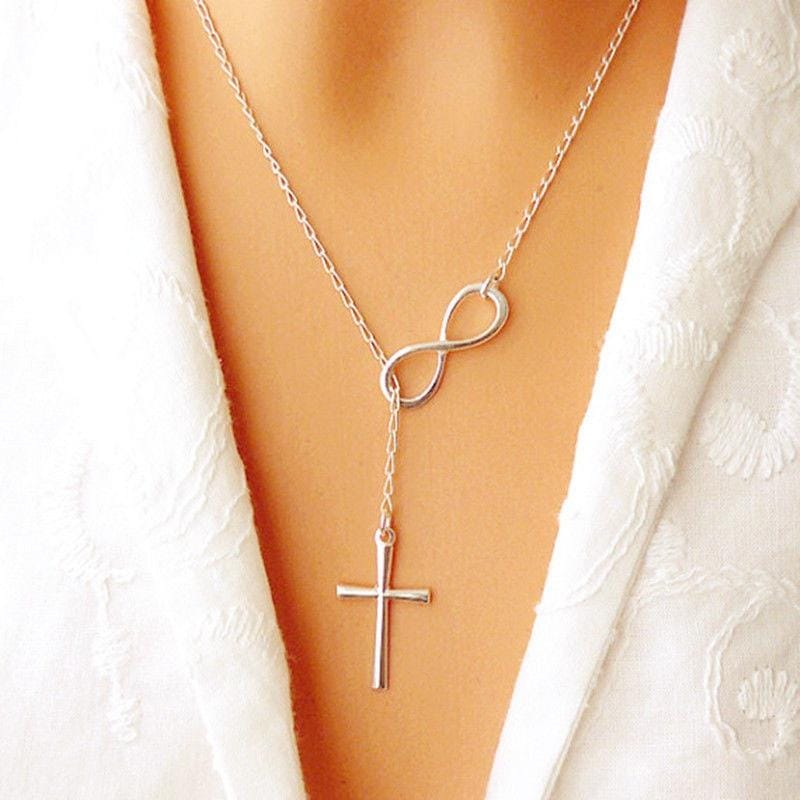 Women Fashion Lovely Chic Long Silver Sweater Chain Pendant Necklaces (Leaf double chains)