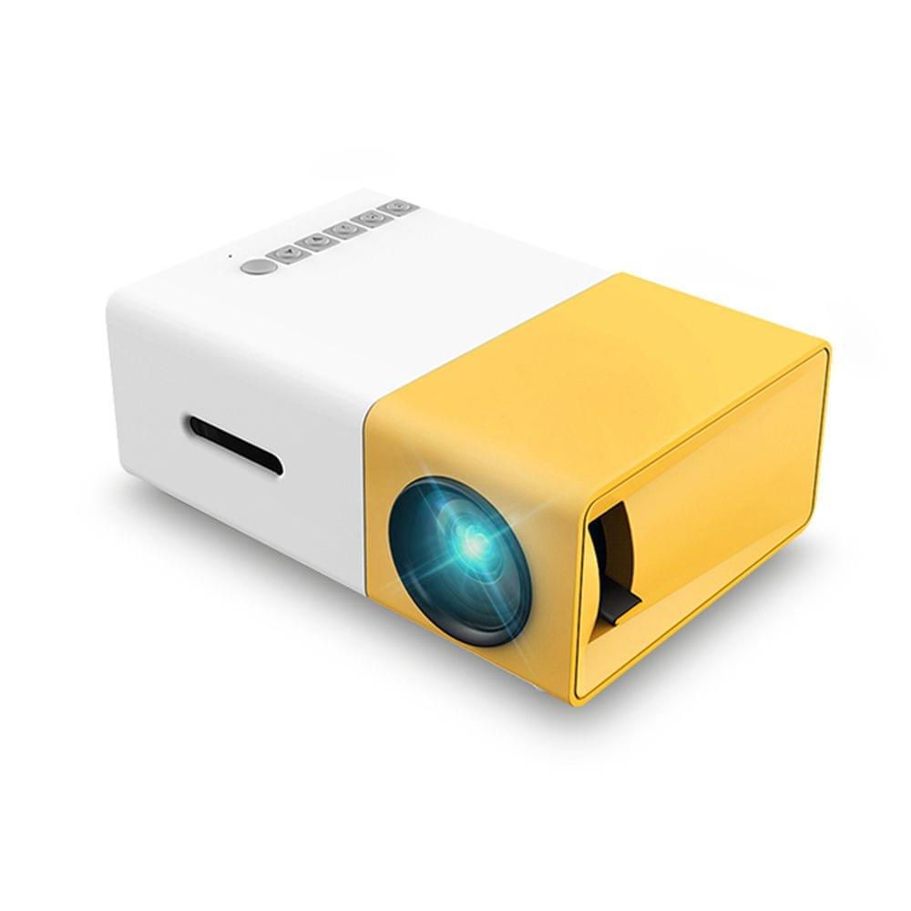 FW1S YG300 LED Projector 1080P Projection Machine with USB - EU Plug