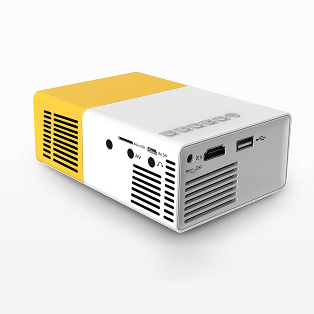 FW1S YG300 LED Projector 1080P Projection Machine with USB - EU Plug