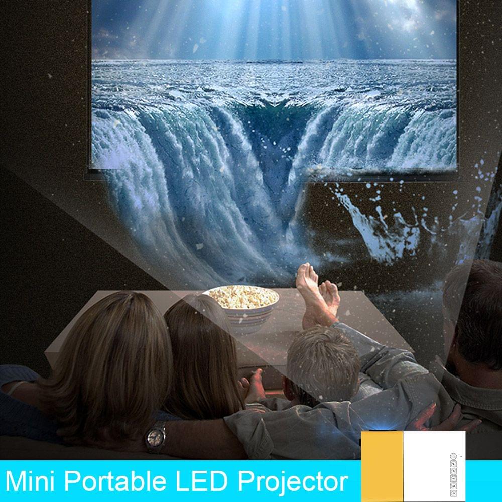 FW1S YG300 LED Projector 1080P Projection Machine with USB - EU Plug