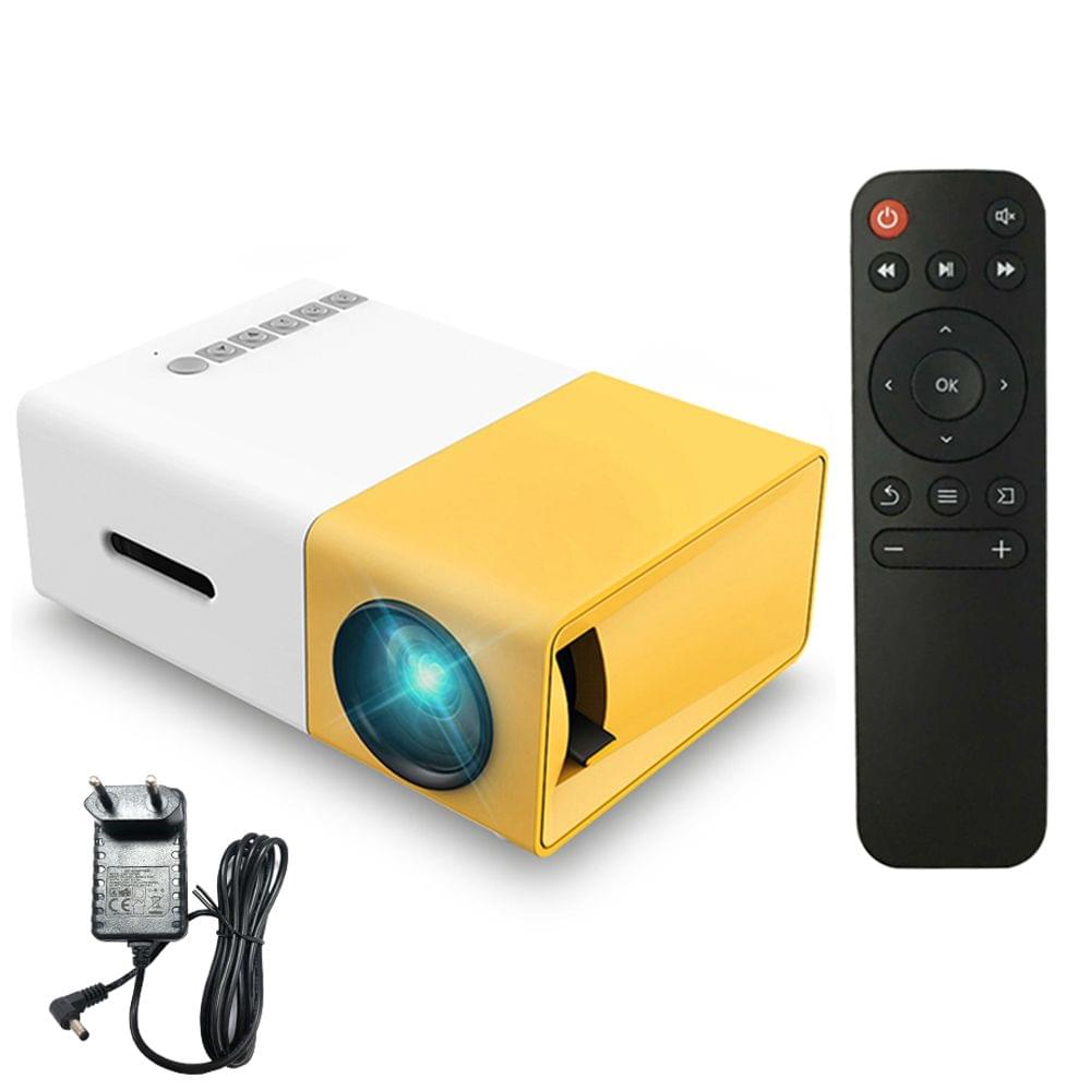 FW1S YG300 LED Projector 1080P Projection Machine with USB - EU Plug