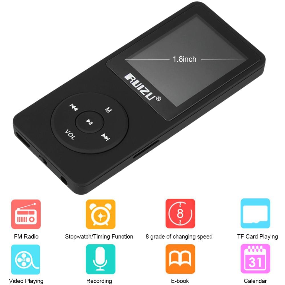 Uniqkart X02 8GB 1.8in MP3 MP4 Player HiFi Lossless Sound