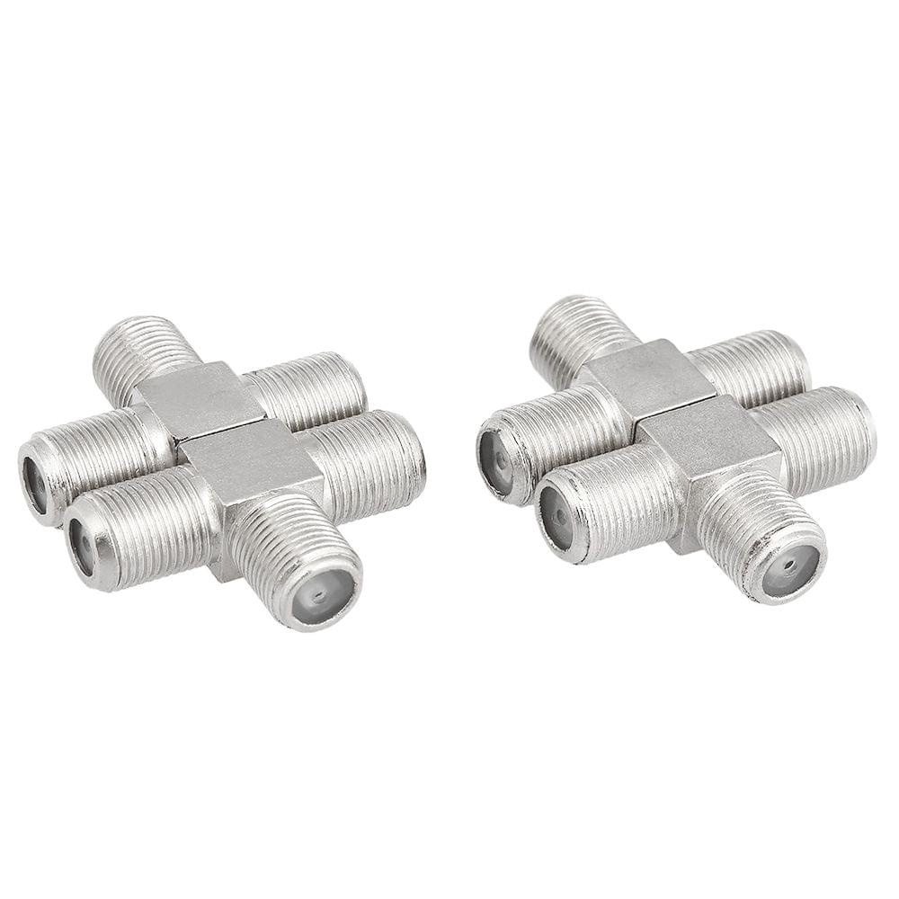 British F Type Whorl One Female to Two Female Connector