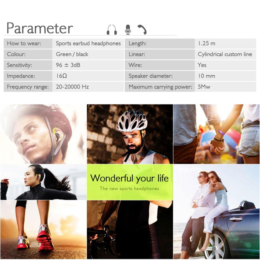 FONGE S760 Wired In-ear Waterproof Earphones Ear Hook