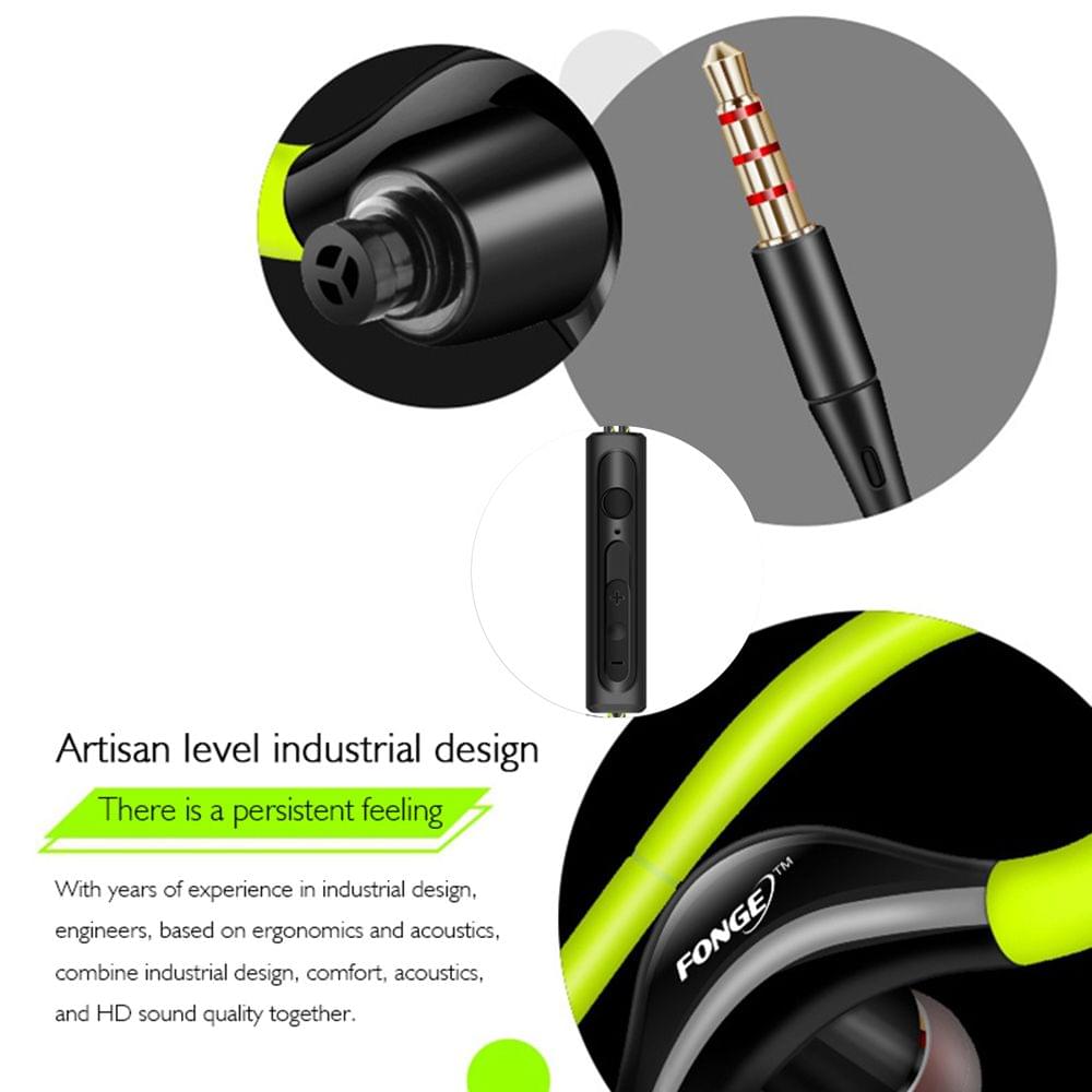 FONGE S760 Wired In-ear Waterproof Earphones Ear Hook