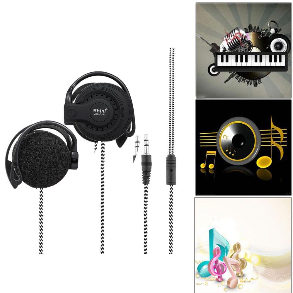 3.5mm Wired Gaming Headset On-Ear Sports Headphones Ear-hook