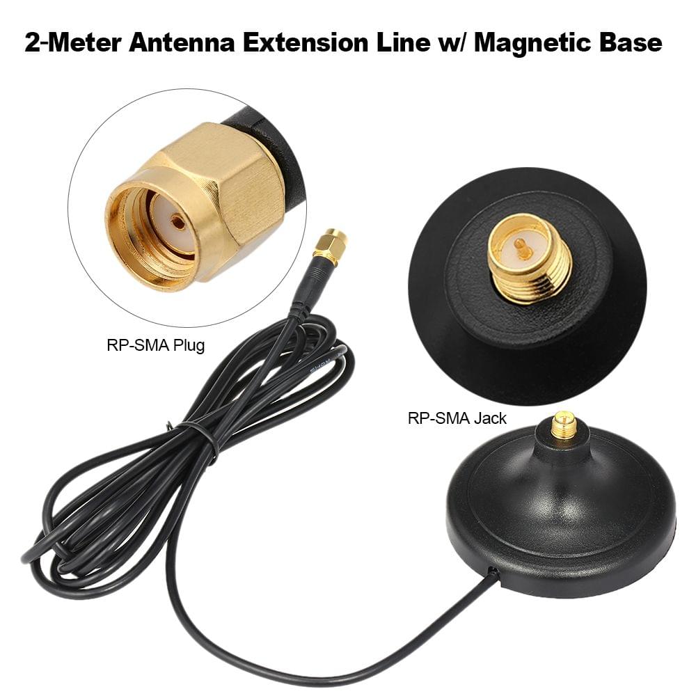2 Meter Extension Line w/ Magnetic Base Antenna Sucker Stand