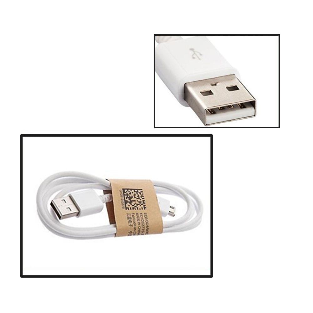 White Wire USB Cable Date Sync Charging Cables 1m Mobile - 1