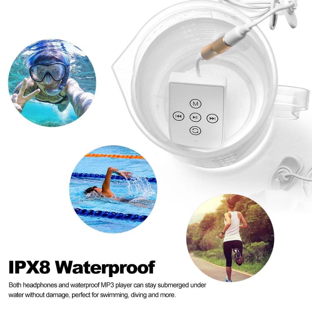 CJX 278 IPX8 Waterproof MP3 Player 8GB Sports Music Player