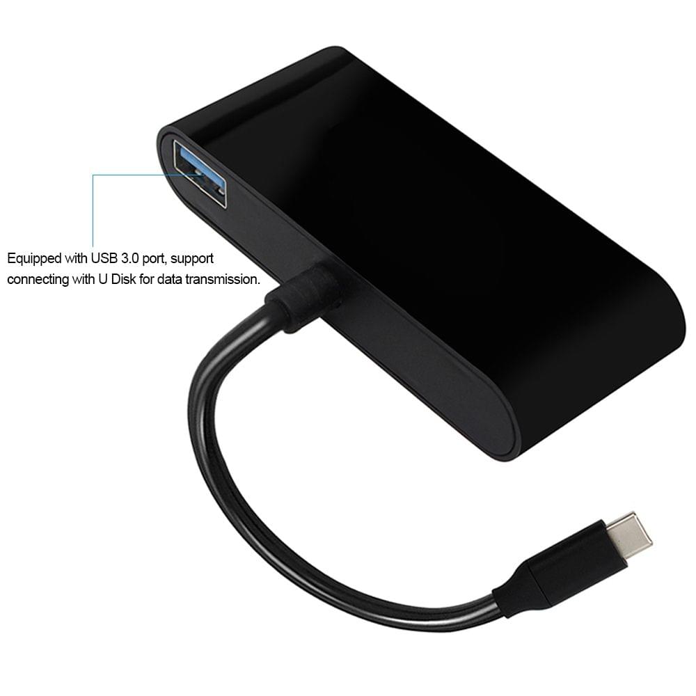 USB-C Type-C to HD VGA 3.5mm Audio 3 in 1 Converter Adapter