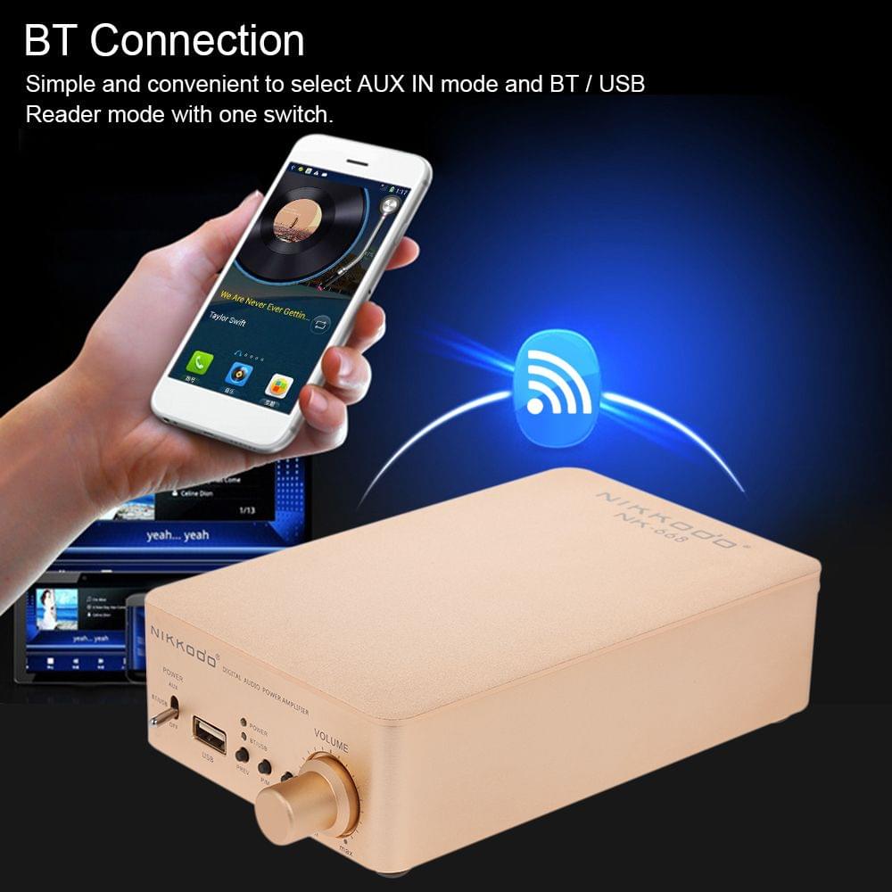 NK668 Digital Audio Power Amplifier Bluetooth 5.0 - US Plug