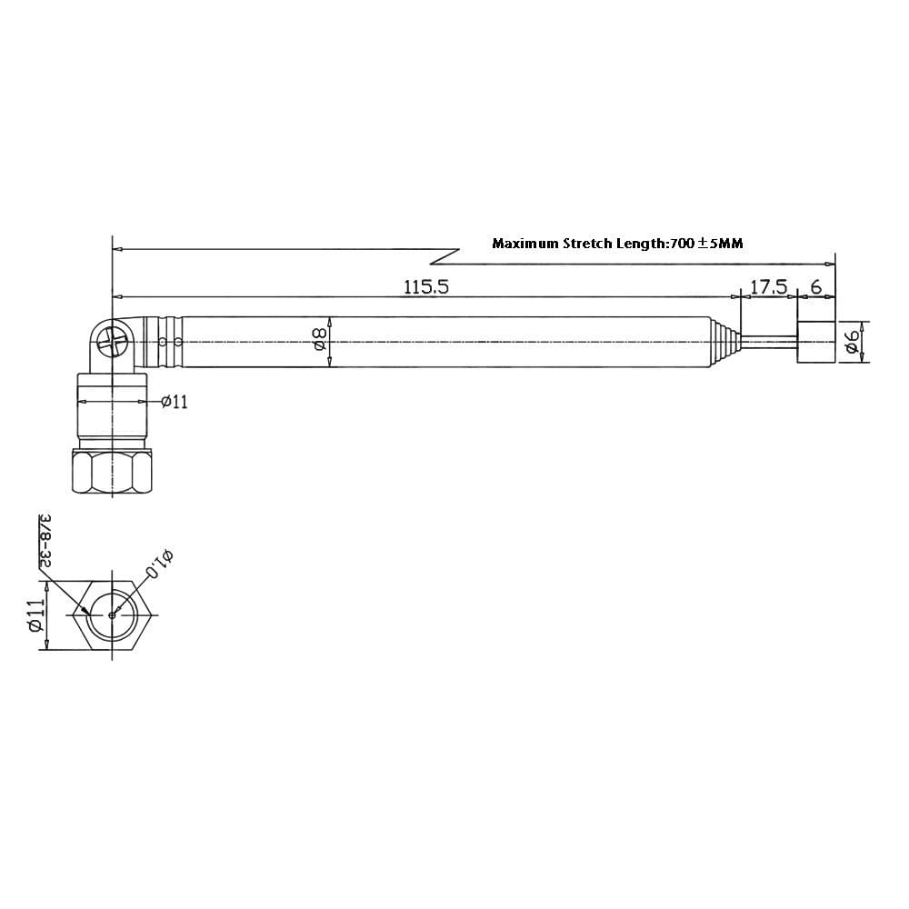 DAB Radio Antenna 8 Digital Radio Telescopic Antenna