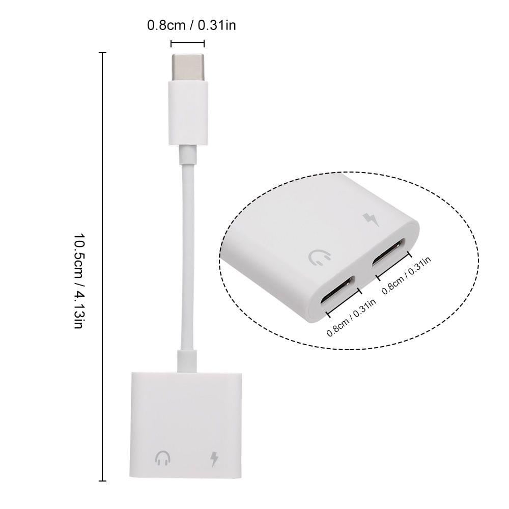USB C to Type C Audio Headset Adapter USB C Power Charging