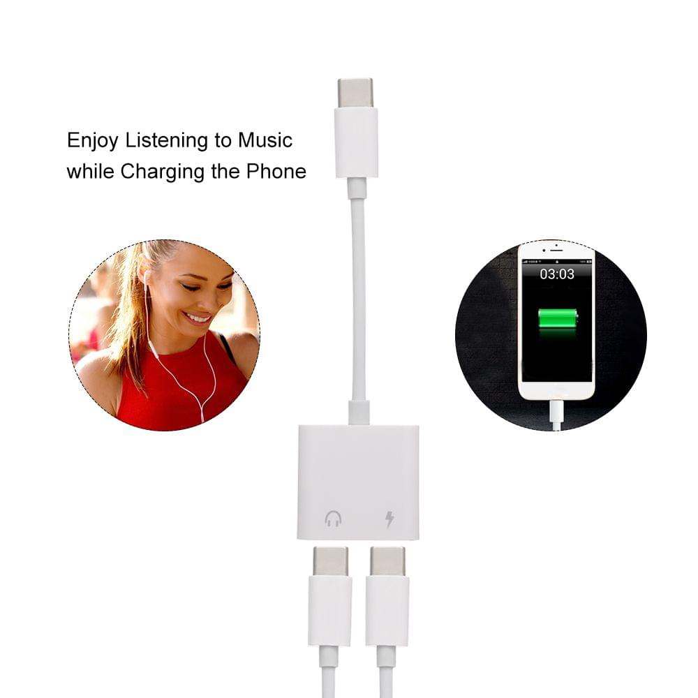 USB C to Type C Audio Headset Adapter USB C Power Charging